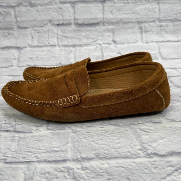 Kevin's Mens Slip On Loafers Driving Shoes Size 12 Suede Leather Dog Embroidered - Picture 4 of 8